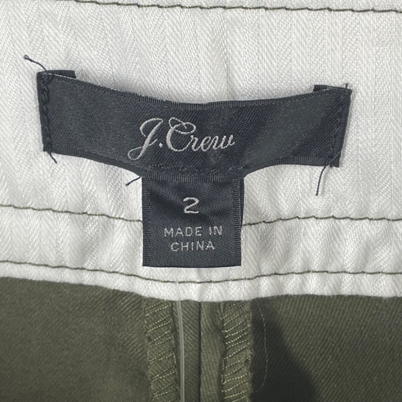 NEW J Crew Pants Womens 2 green wide leg preppy classic casual - Picture 4 of 9